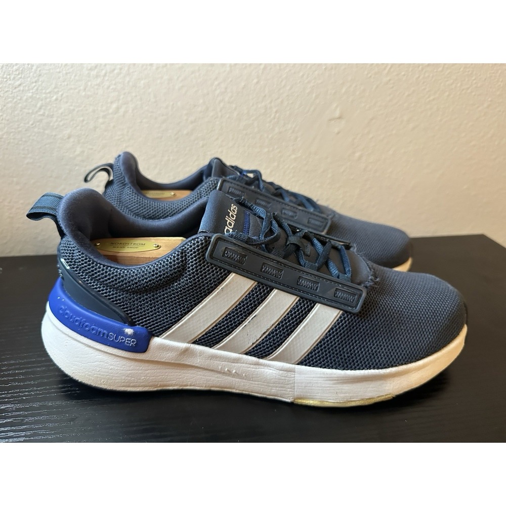 Adidas Racer TR21 Mens Size 10 Blue Athletic Running Walking Shoes Sneakers
